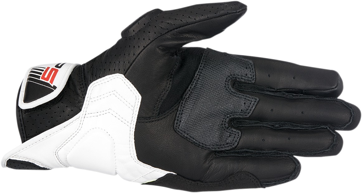 SP-5 Motorcycle Gloves Black/White/Red 2X-Large - Click Image to Close