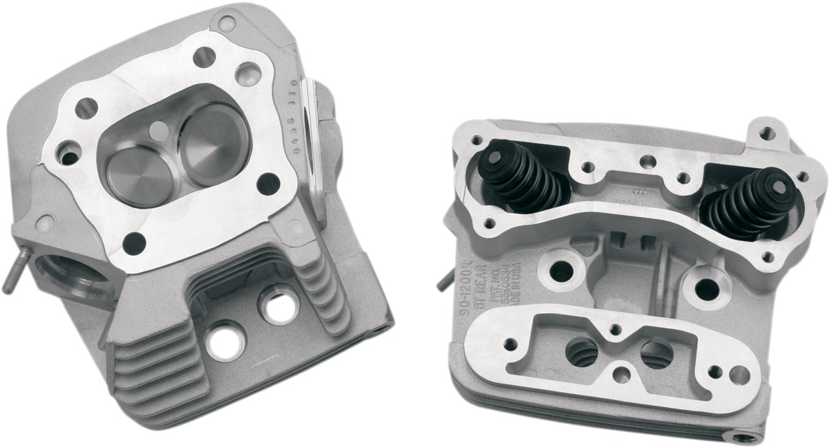 S&S Cylinder Head Kit Silver 106-3466 Fits Evolution Big Twin Engines - Click Image to Close