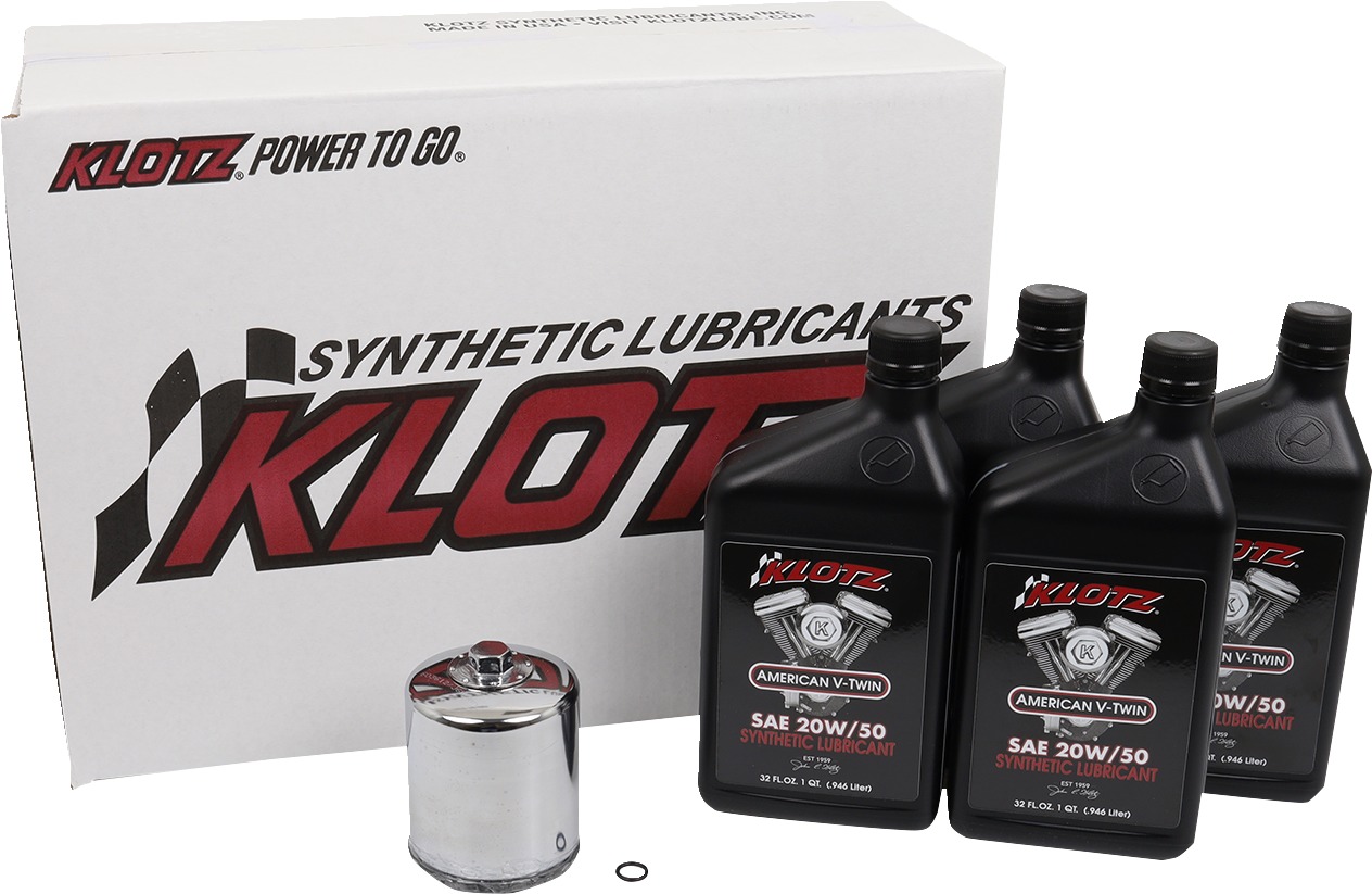 Klotz V-Twin Oil Change Kit for Harley Evolution Big Twin - Complete oil change kit for Harley Evolution Big Twin - Click Image to Close