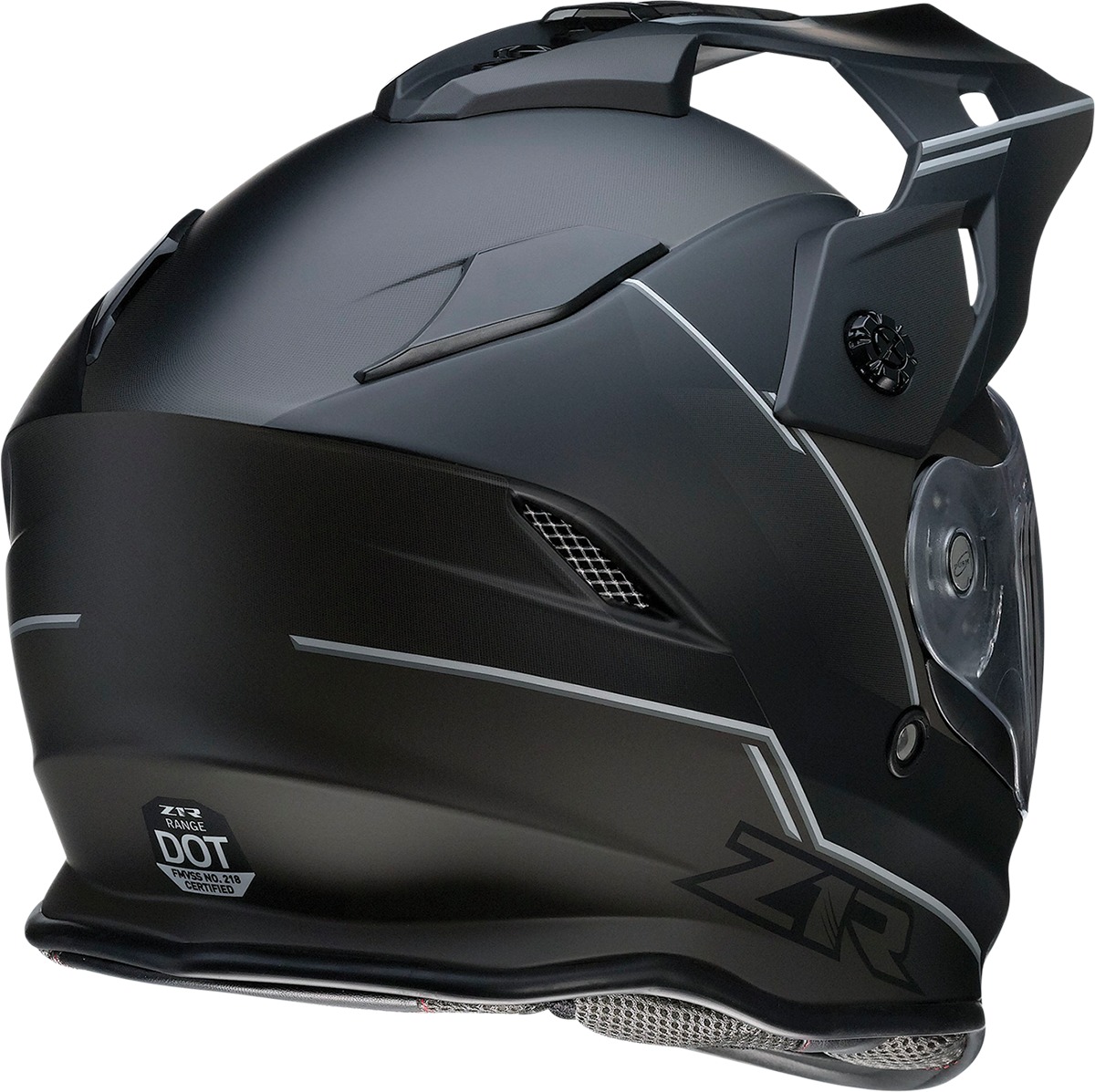 Range Bladestorm Dual-Sport Snow Helmet 2X-Large - Black/White - Click Image to Close
