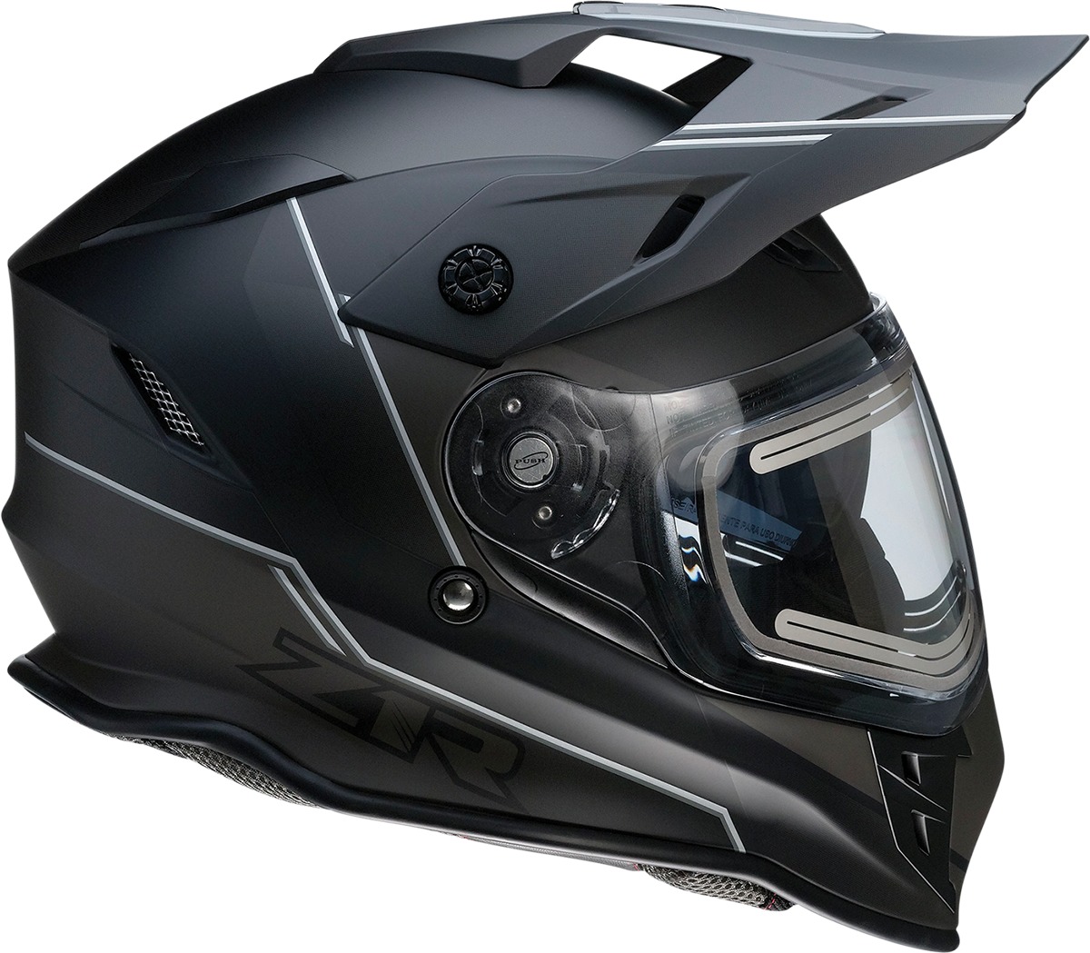 Range Bladestorm Dual-Sport Snow Helmet X-Large - Black/White - Click Image to Close