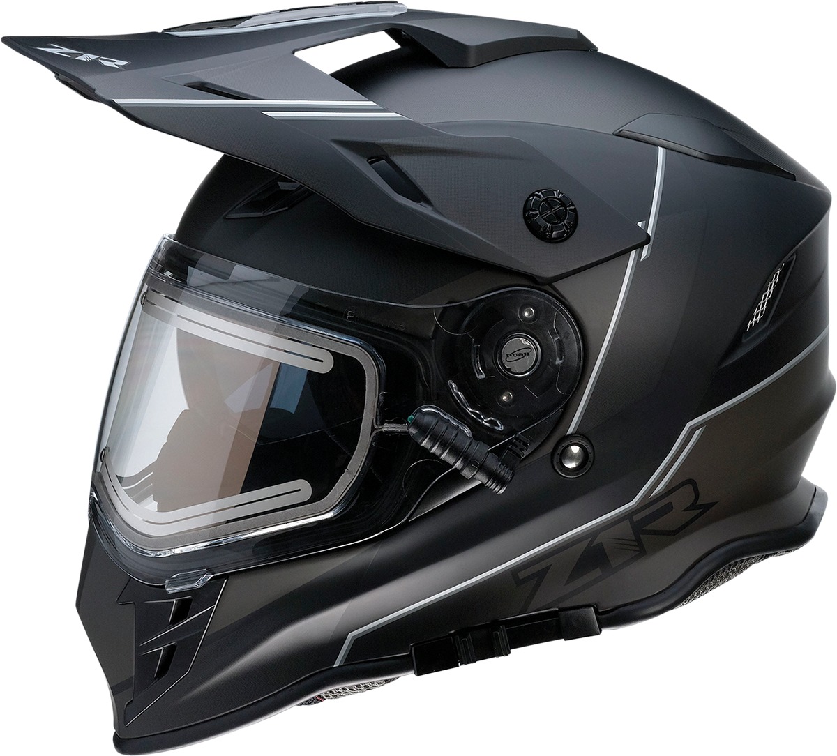 Range Bladestorm Dual-Sport Snow Helmet 2X-Large - Black/White - Click Image to Close