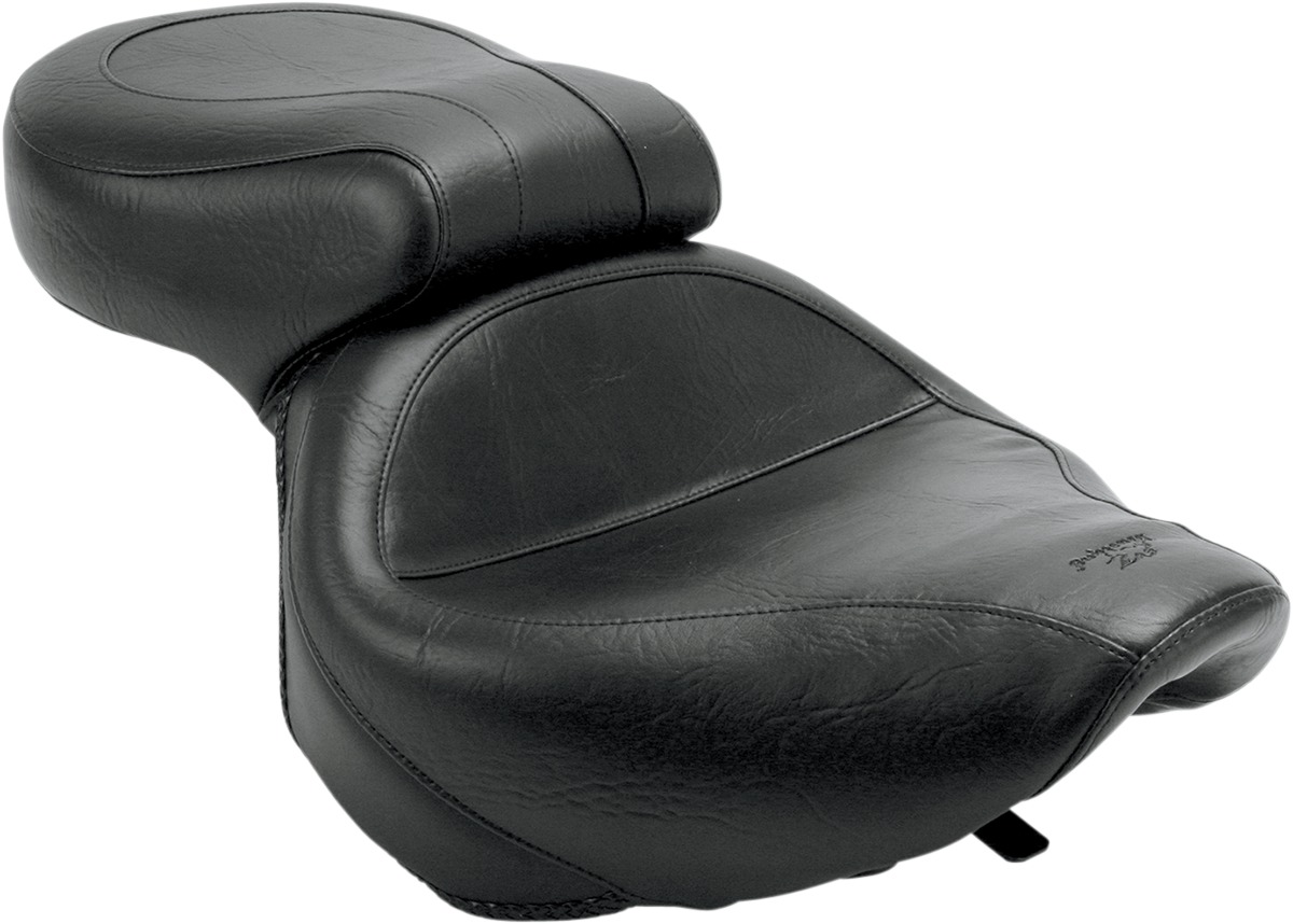Mustang Wide Vintage One-Piece Seat Black Fits Honda Spirit 750 - Click Image to Close