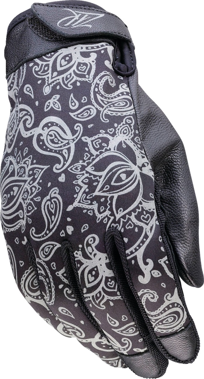 Z1R Women's Reflective Gloves Black/Light Gray Size L - Women's reflective gloves, Black/Light Gray, Size L - Click Image to Close