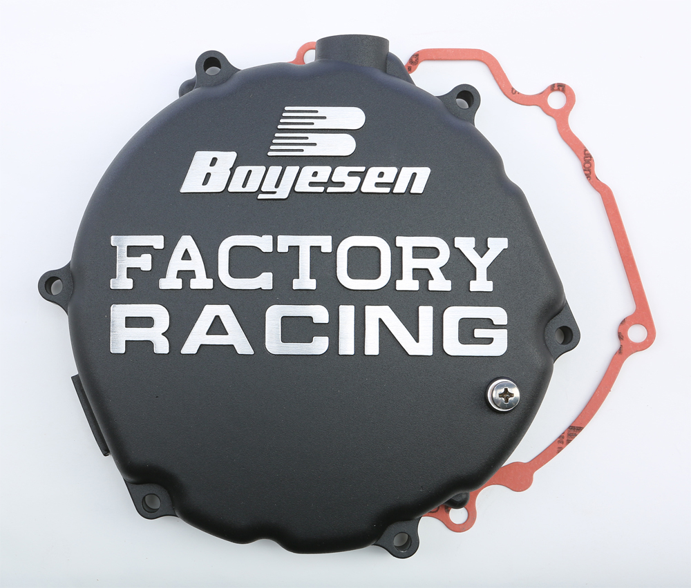 Black Factory Racing Clutch Cover - 05-07 Kawasaki KX250 - Click Image to Close