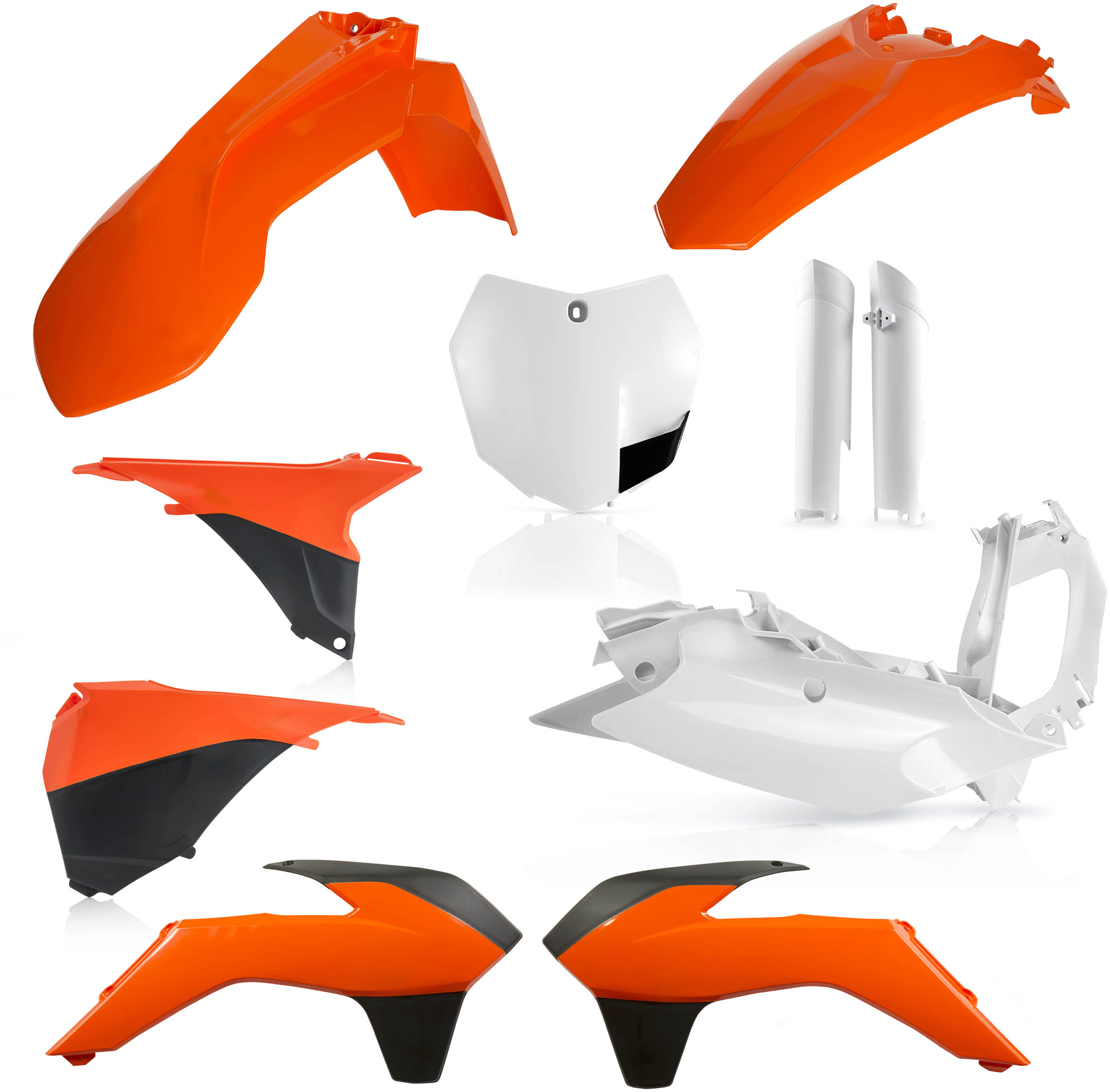 Full Plastic Kit - Orange - Fits Many 13-15 KTM 125-450 - Click Image to Close
