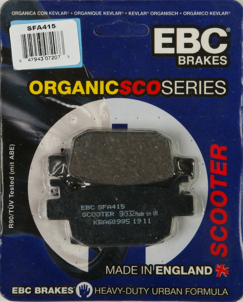 Standard Organic Brake Pads - Click Image to Close