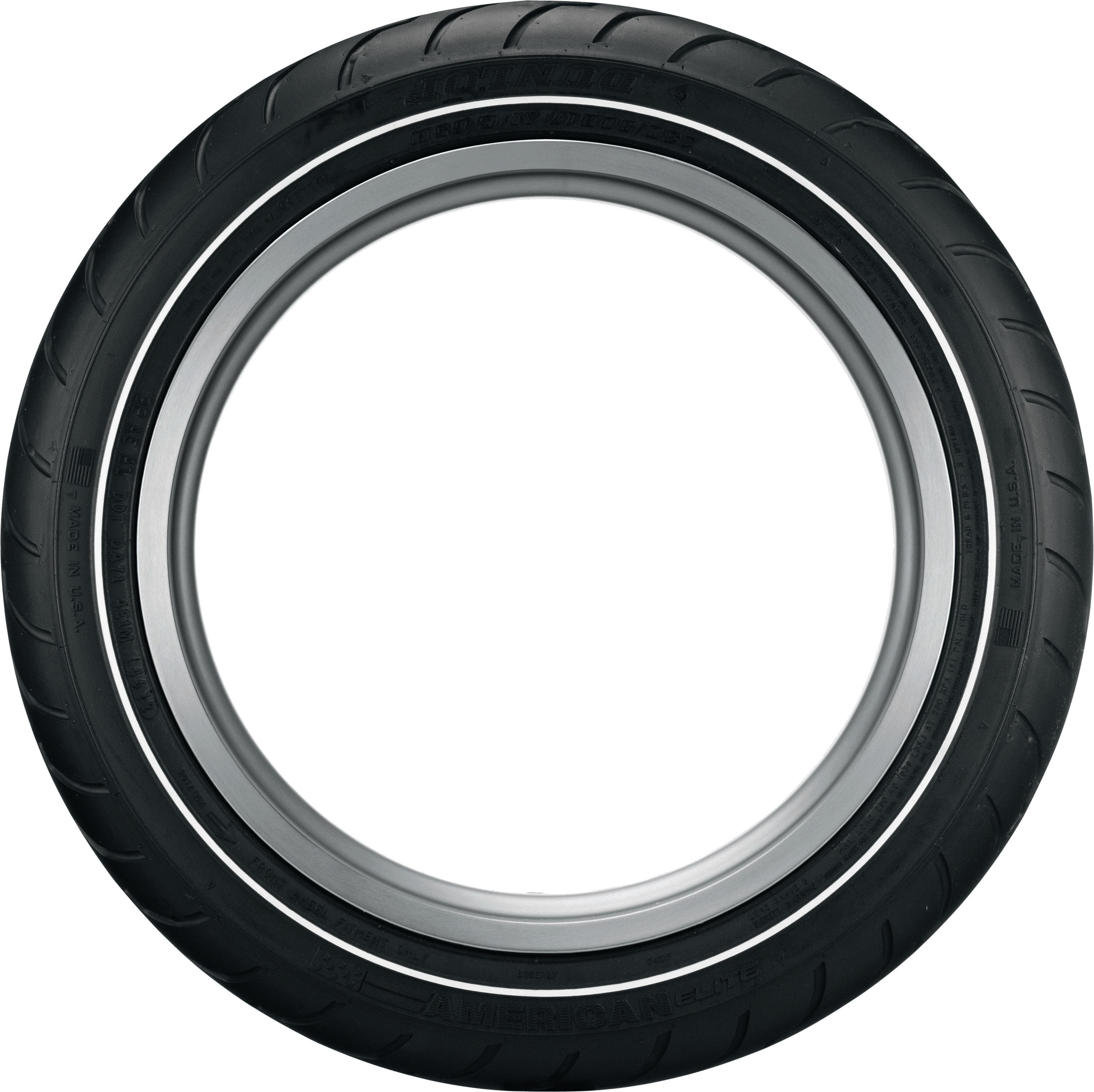 American Elite Front Tire 130/80B17 65H Bias TL White Wall - Click Image to Close