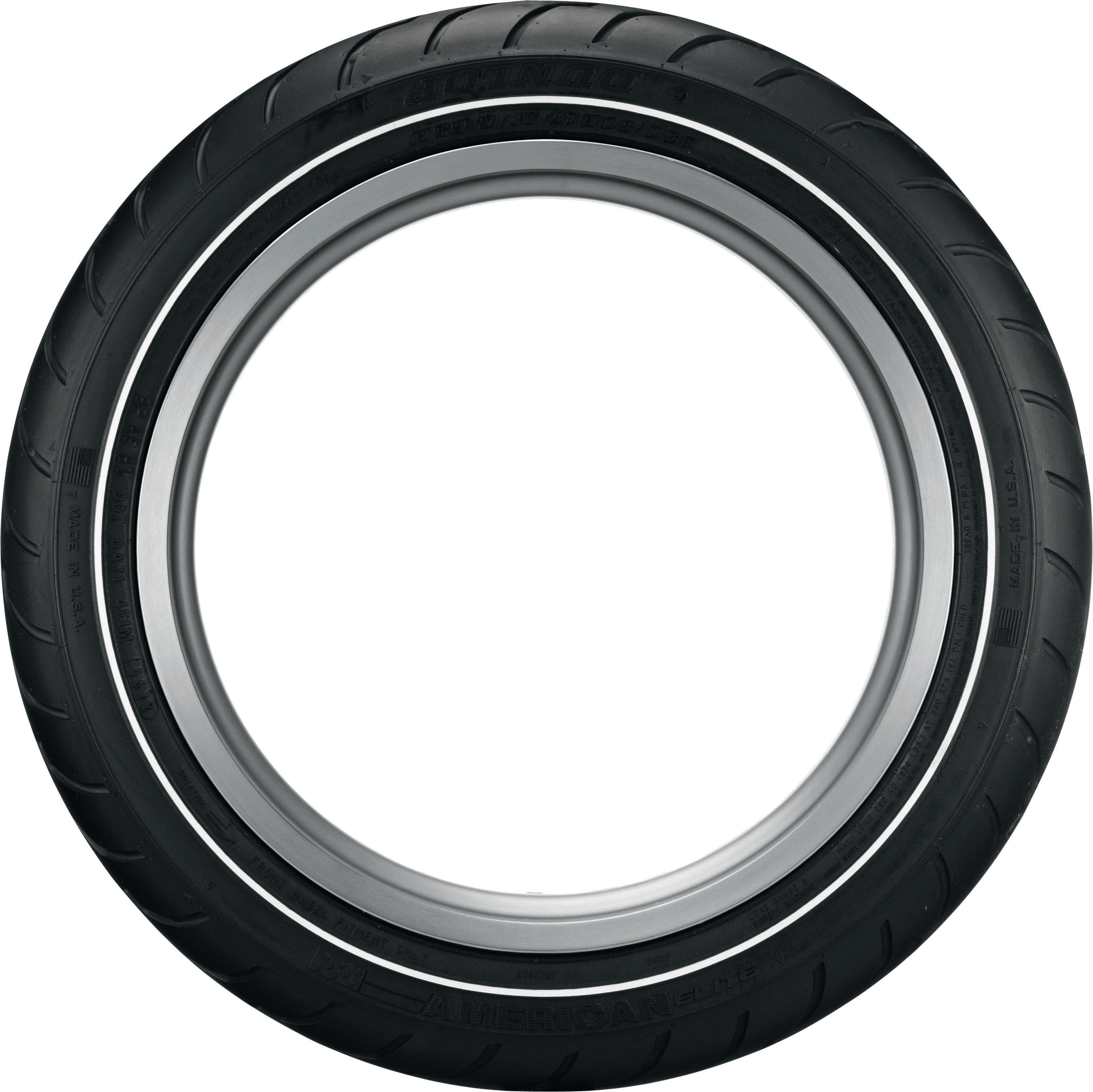 American Elite Front Tire 130/80B17 65H Bias TL White Wall - Click Image to Close