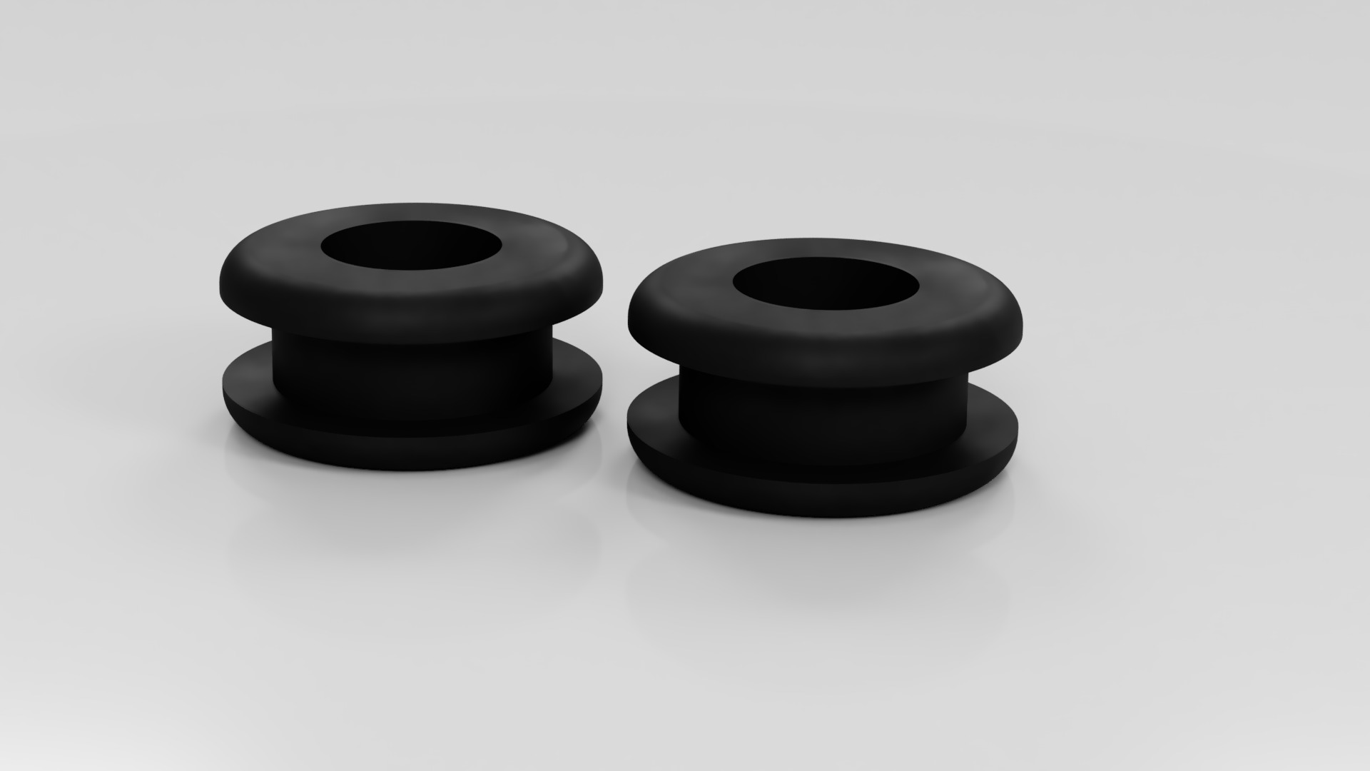 Pair of Mounting Grommets - 1/2" I.D. For 3/4" Hole - Click Image to Close