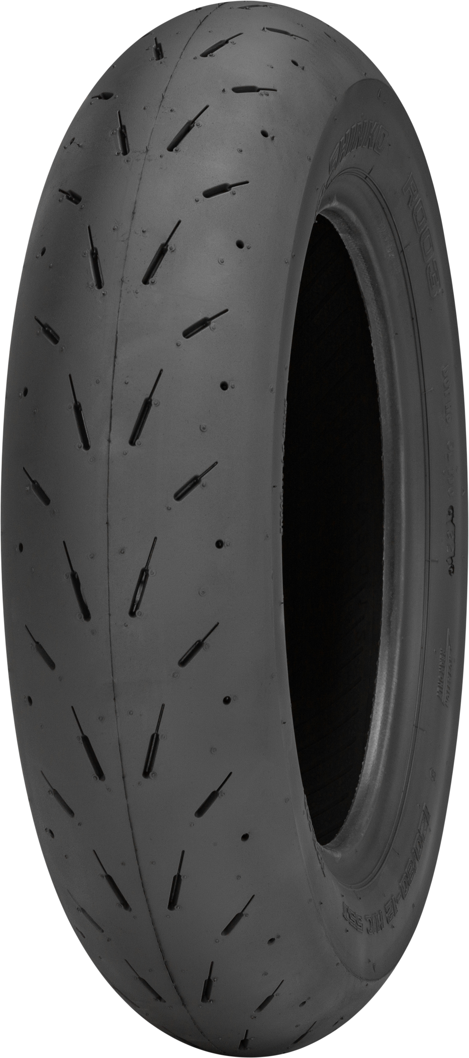 Hard Compound 120/80-12 Rear Tire - SR003 "Stealth" 55J - The Ultimate DOT Legal Scooter & Mini Racing Tire - Click Image to Close