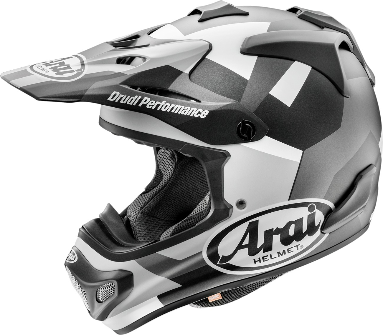 Arai VX-Pro4 Block Helmet XL Matte Black/Gray/White - Premium off-road helmet with advanced safety features - Click Image to Close