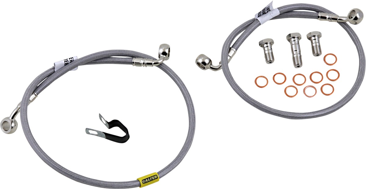 Stainless Steel Front 2-Line Brake Line - For 08-10 Suzuki GSXR600/750 - Click Image to Close