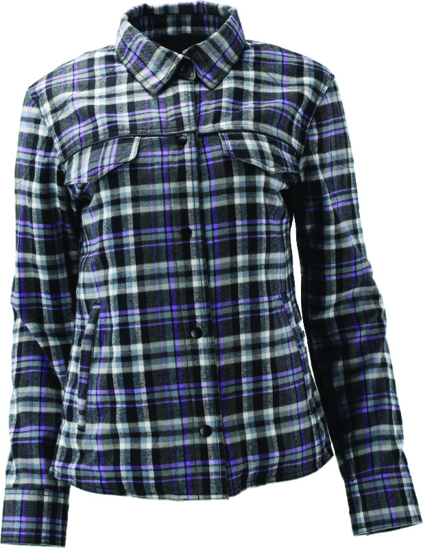 Kuryakyn Cameo Flannel Moto Shirt Womens Black XL - Stretch flannel moto shirt, Womens Black XL - Click Image to Close