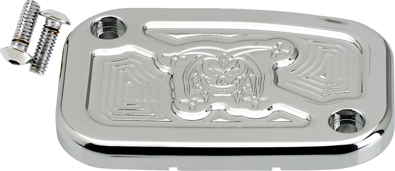 Joker Machine Hydraulic Clutch Master Cylinder Cover Chrome For Harley - Chrome clutch master cylinder cover For Harley models - Click Image to Close