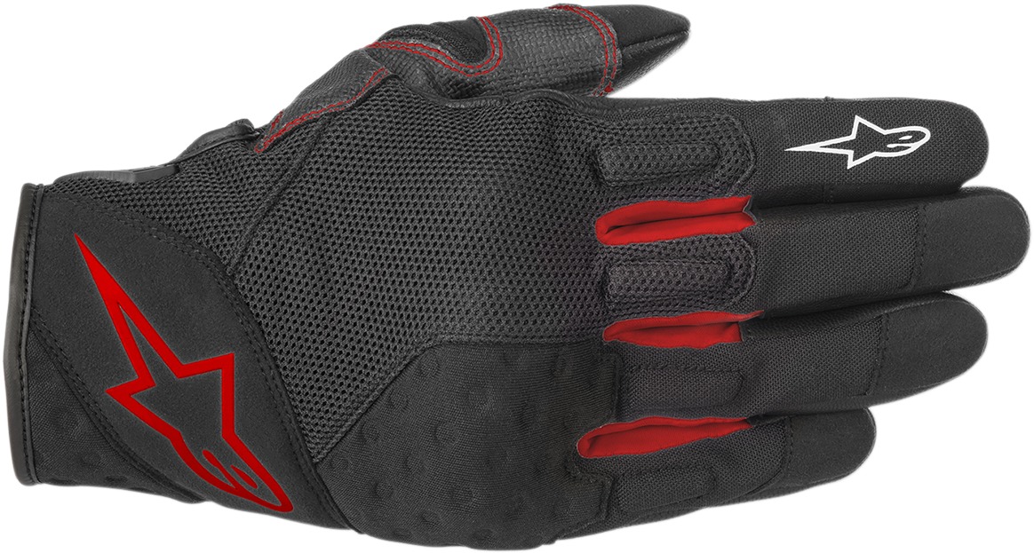Crossland Motorcycle Gloves Black/Red 2X-Large - Click Image to Close