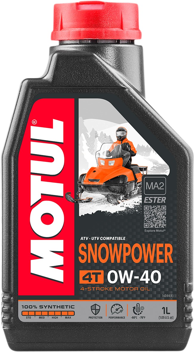 Motul Snowpower 4T 0W40 Synthetic Engine Oil 1L - Click Image to Close