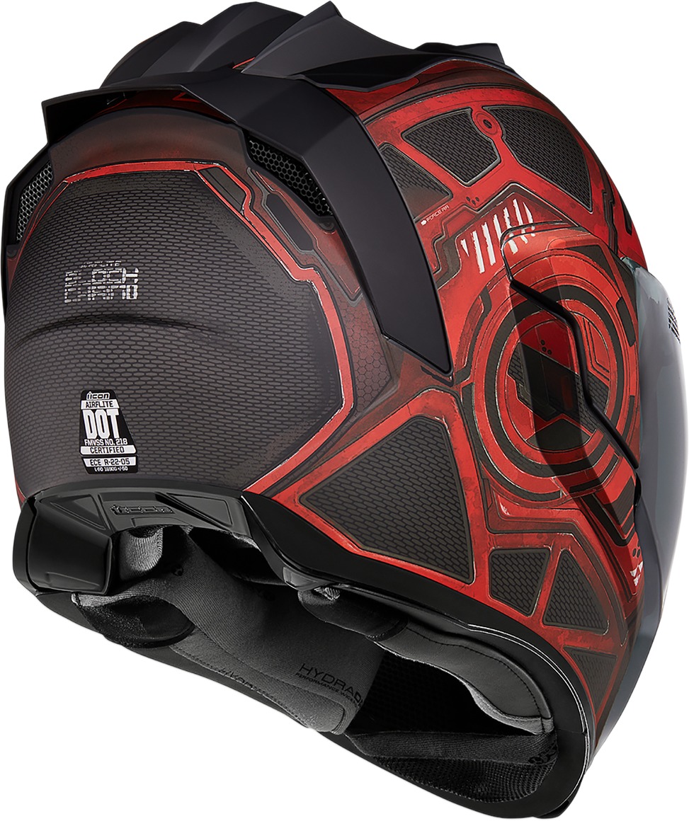 Airflite Black Chain Full Face Street Helmet Red X-Large - Click Image to Close