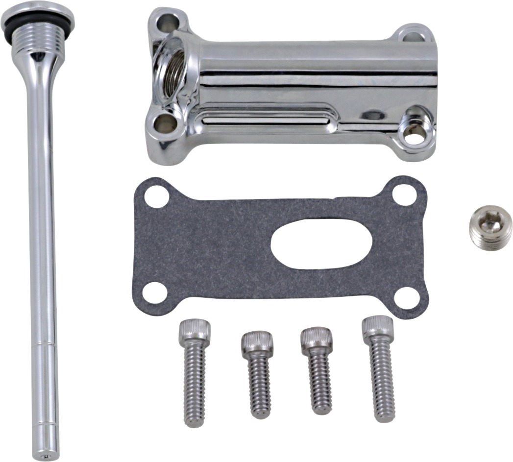 Drag Specialties Engine Oil Spout Kit Chrome For Harley Touring - Fits Harley Touring models, see details below - Click Image to Close