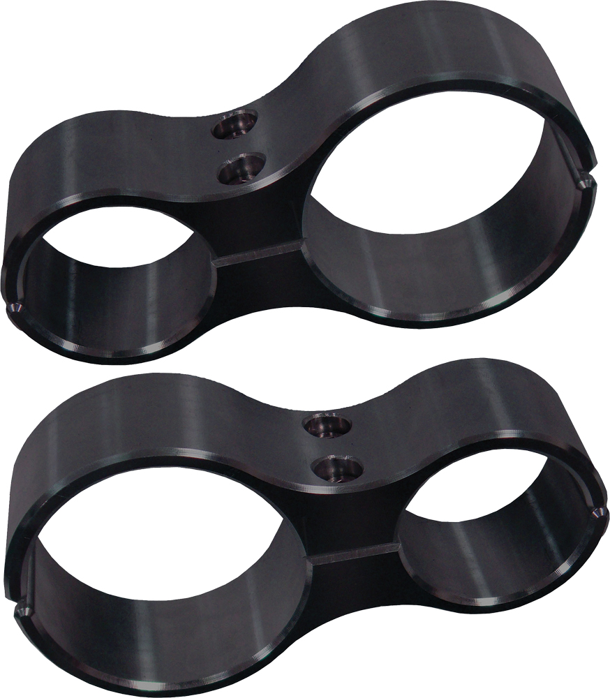 Black Shock Clamps - 1.75" Cage / 2.5" Shock Reservoir For RZR - Click Image to Close