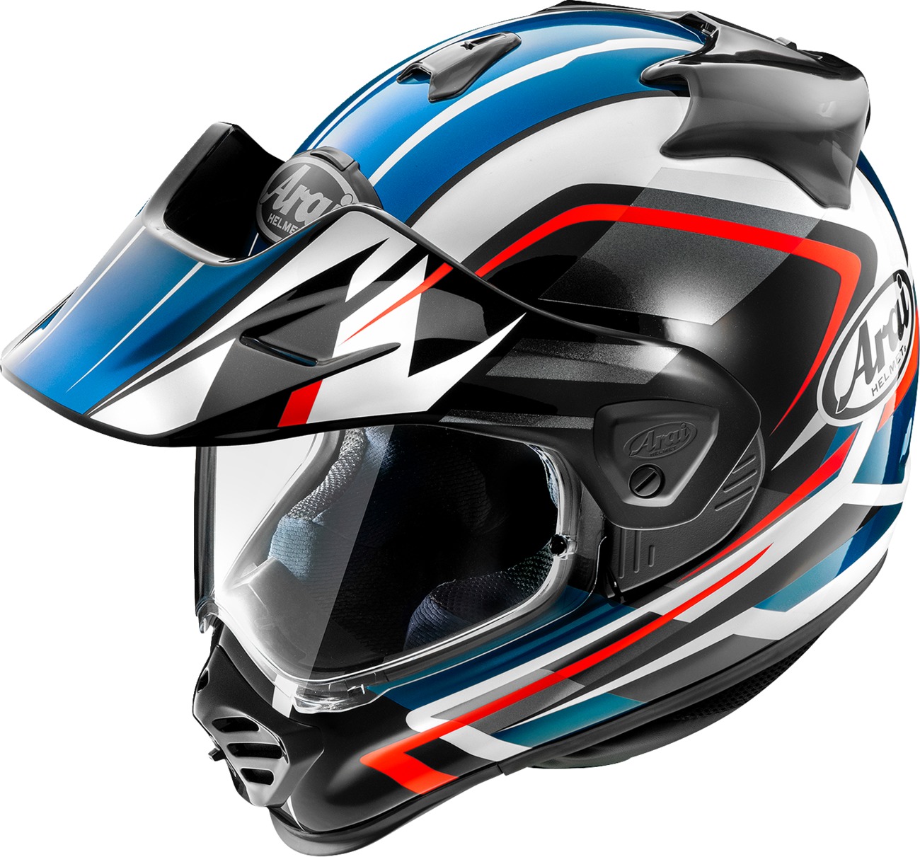 Arai XD-5 Discovery Helmet 2XL Red/White/Blue - Dual sport helmet with advanced ventilation - Click Image to Close