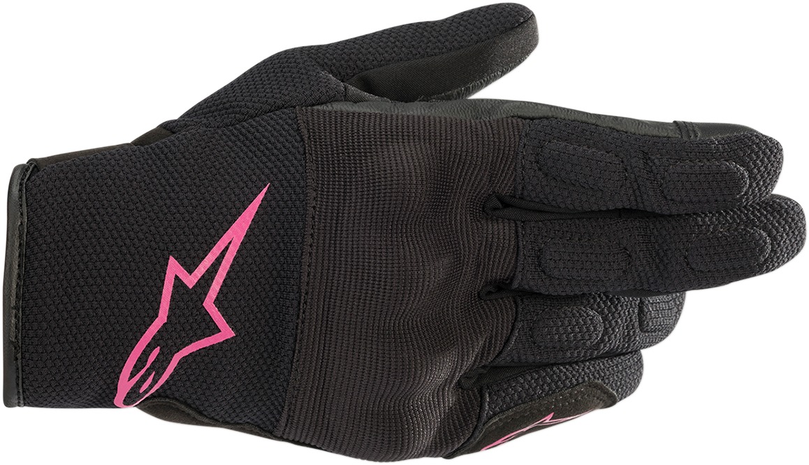 Women's S-Max Drystar Street Riding Gloves Black/Pink Medium - Click Image to Close