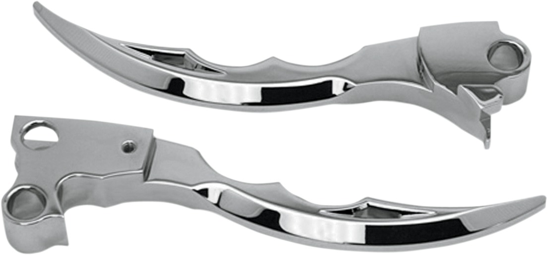 Pro-Blade Billet Aluminum Hydraulic Brake/Clutch Lever Set Chrome - 95-06 HD - Click Image to Close
