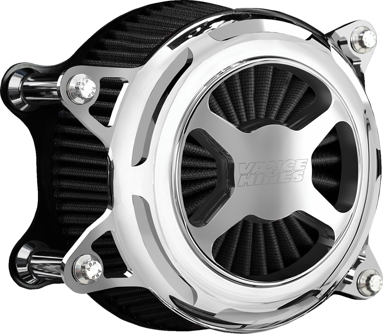 Vance & Hines VO2 X Air Intake Chrome For 17-23 HD M8 - Click Image to Close