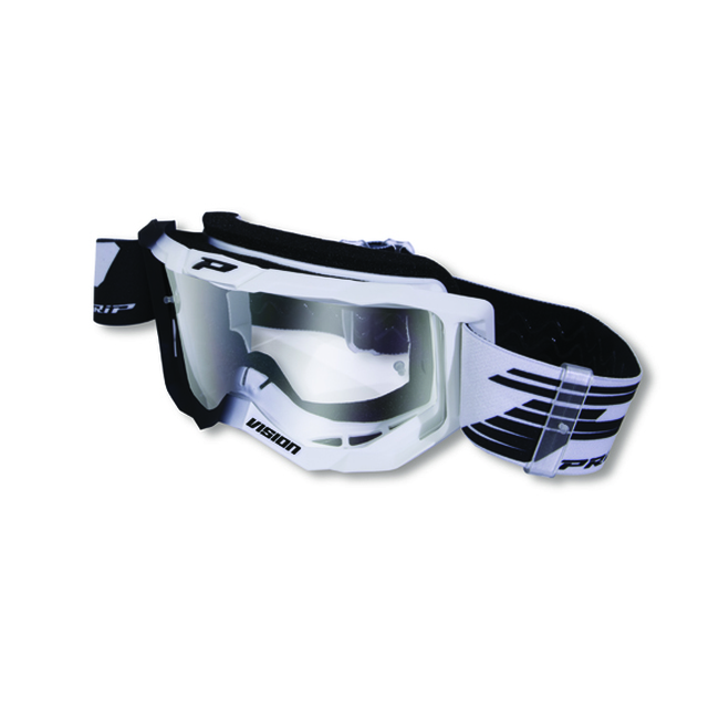 3300FL Vision MX Goggles - Black & White w/ Clear Lens - Click Image to Close