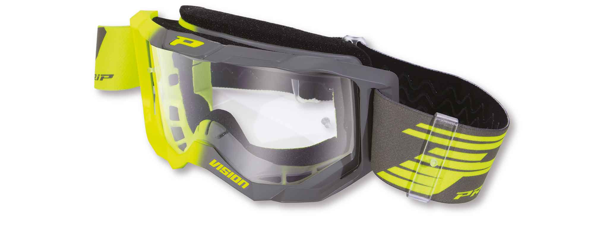3300 Vision MX Goggles - Yellow & Gray w/ Clear Lens - Click Image to Close