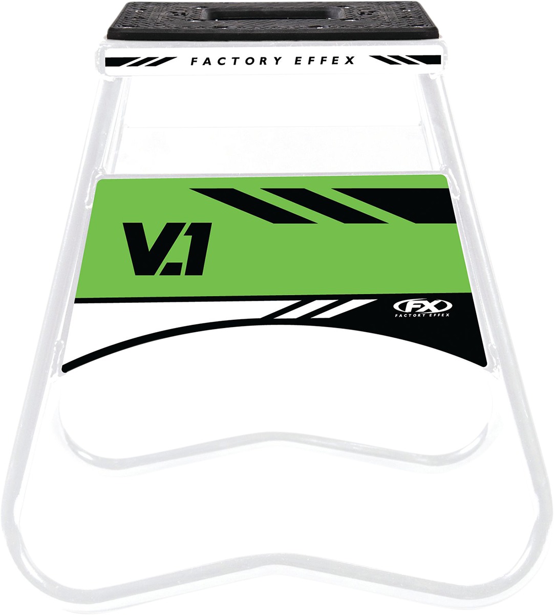 Factory Effex V1 Bike Stand Kawasaki White - Click Image to Close