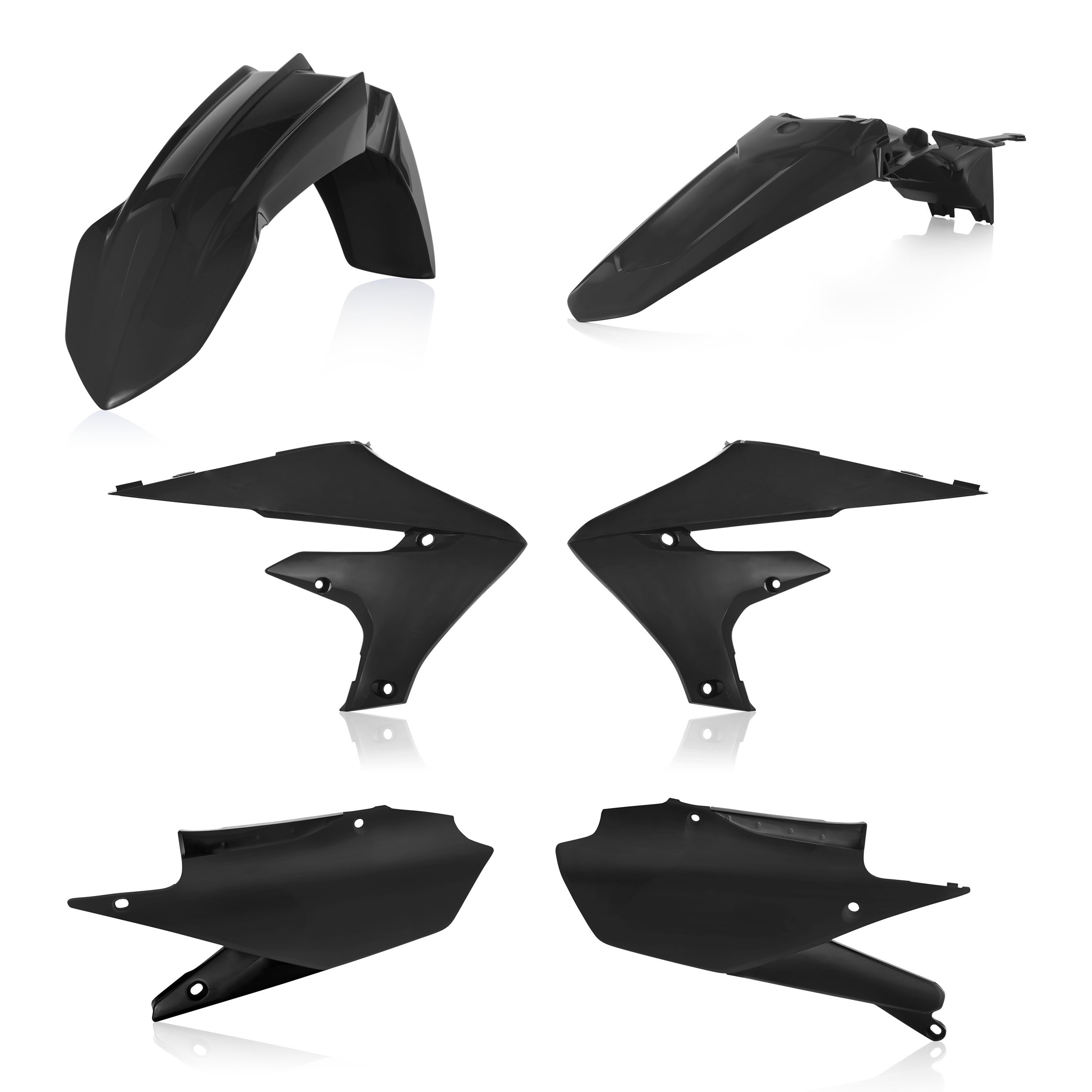 Acerbis Plastic Kit Black For Yamaha YZ250F YZ450F WR250F WR450F YZ250FX YZ450FX - Click Image to Close