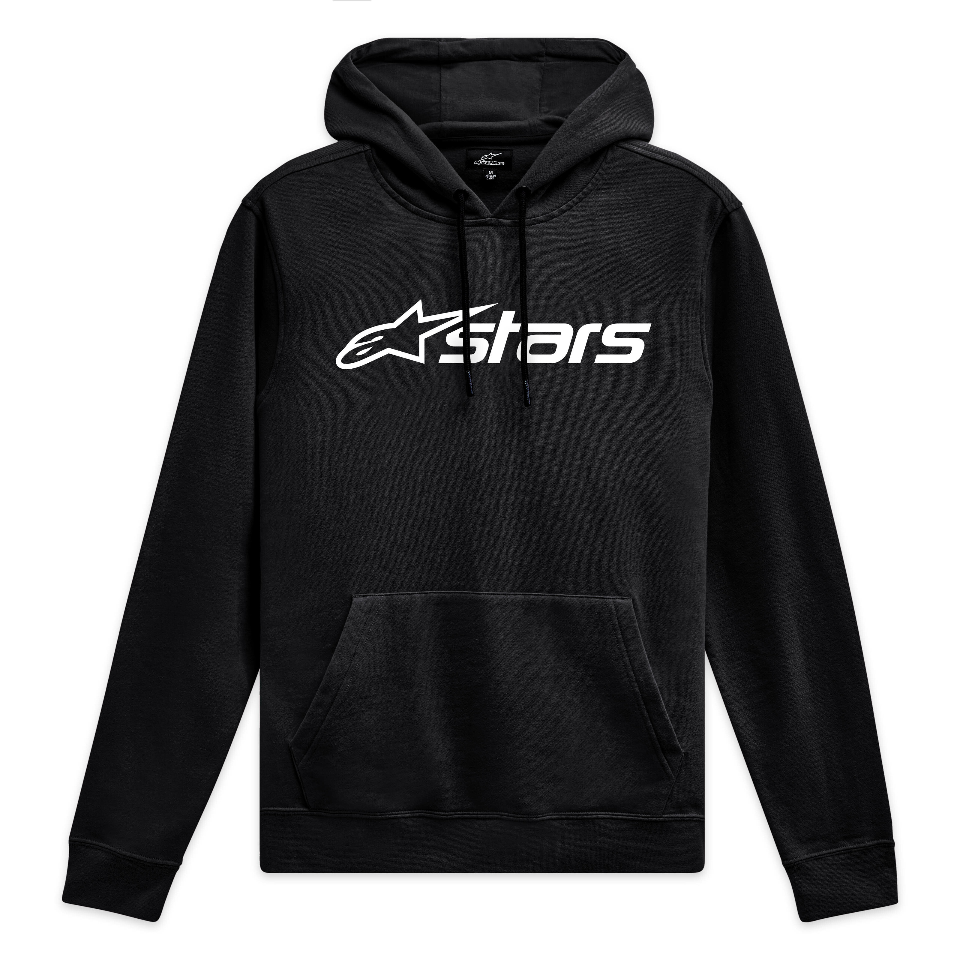 Alpinestars Blaze 2.0 Hoodie Black/White Small - Pullover fleece hoodie, Black/White, Size Small - Click Image to Close
