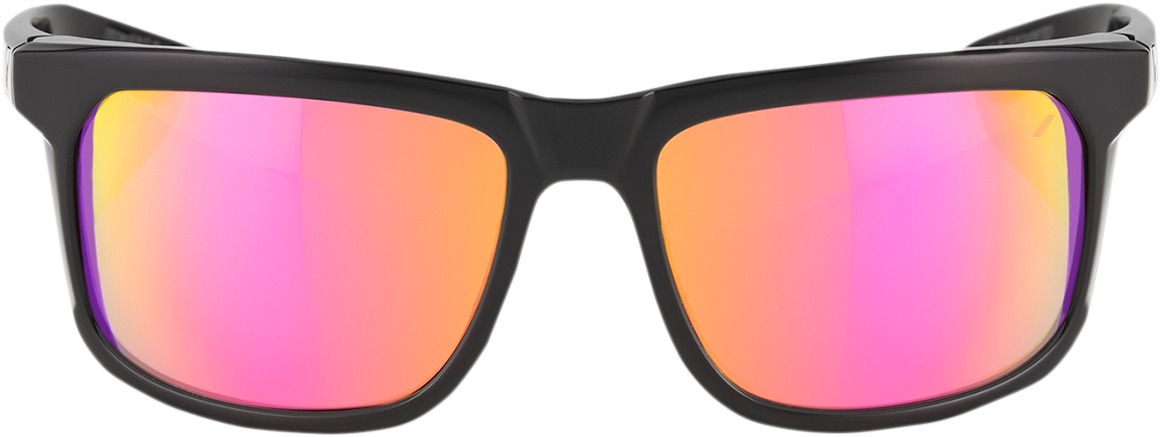 Hakan Sunglasses Black w/ Purple Mirror Lens - Click Image to Close