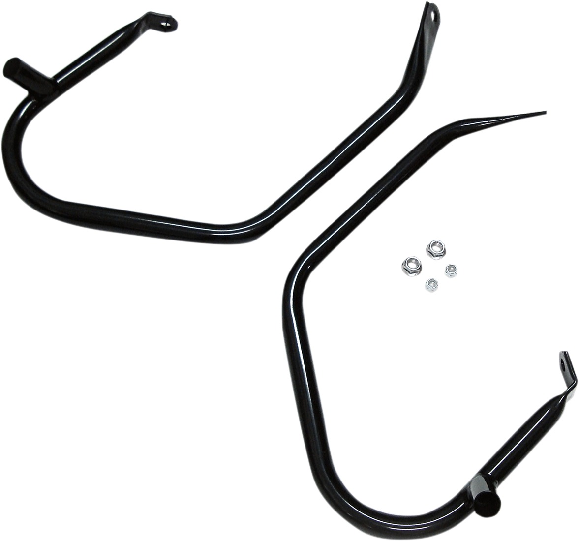 Drag Specialties Low-Profile Saddlebag Guards Black For Harley Touring - Low-profile saddlebag guards For Harley Touring models - Click Image to Close