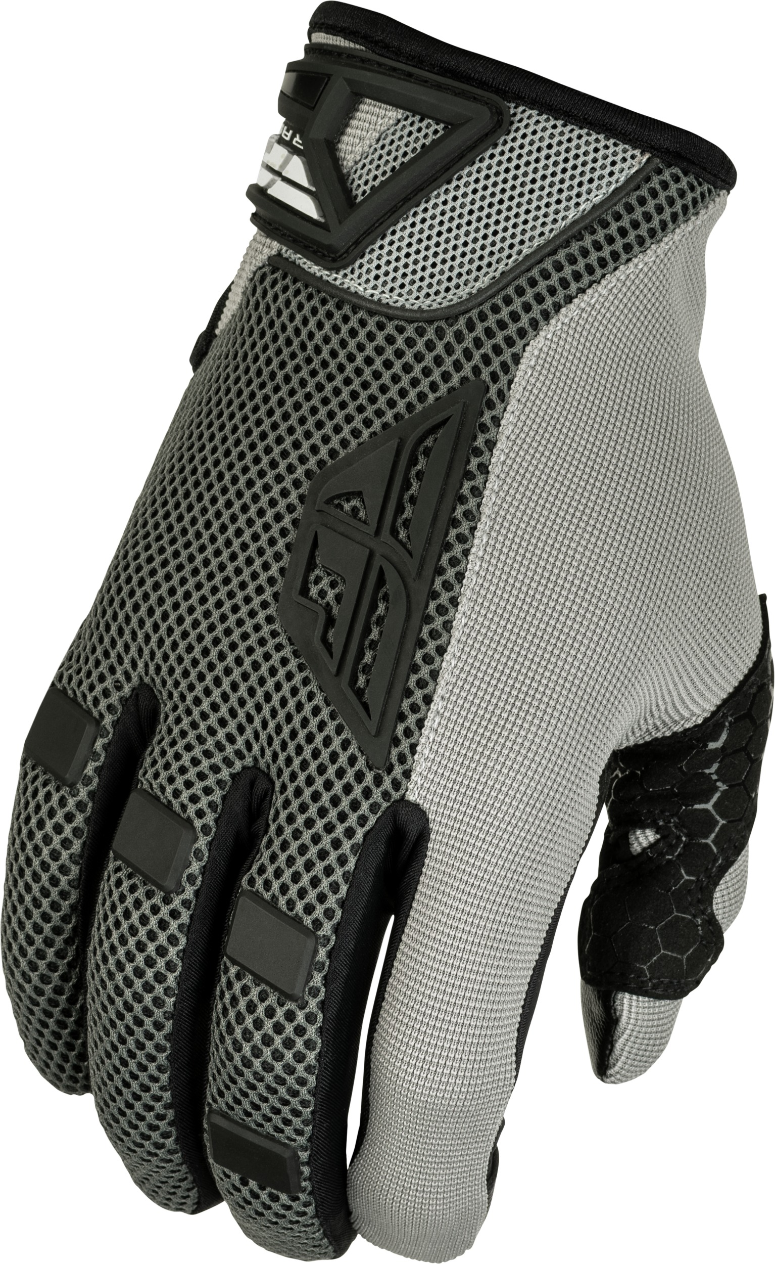 Fly Racing CoolPro Gloves Grey Large - Breathable mesh street gloves, size Large, Grey - Click Image to Close