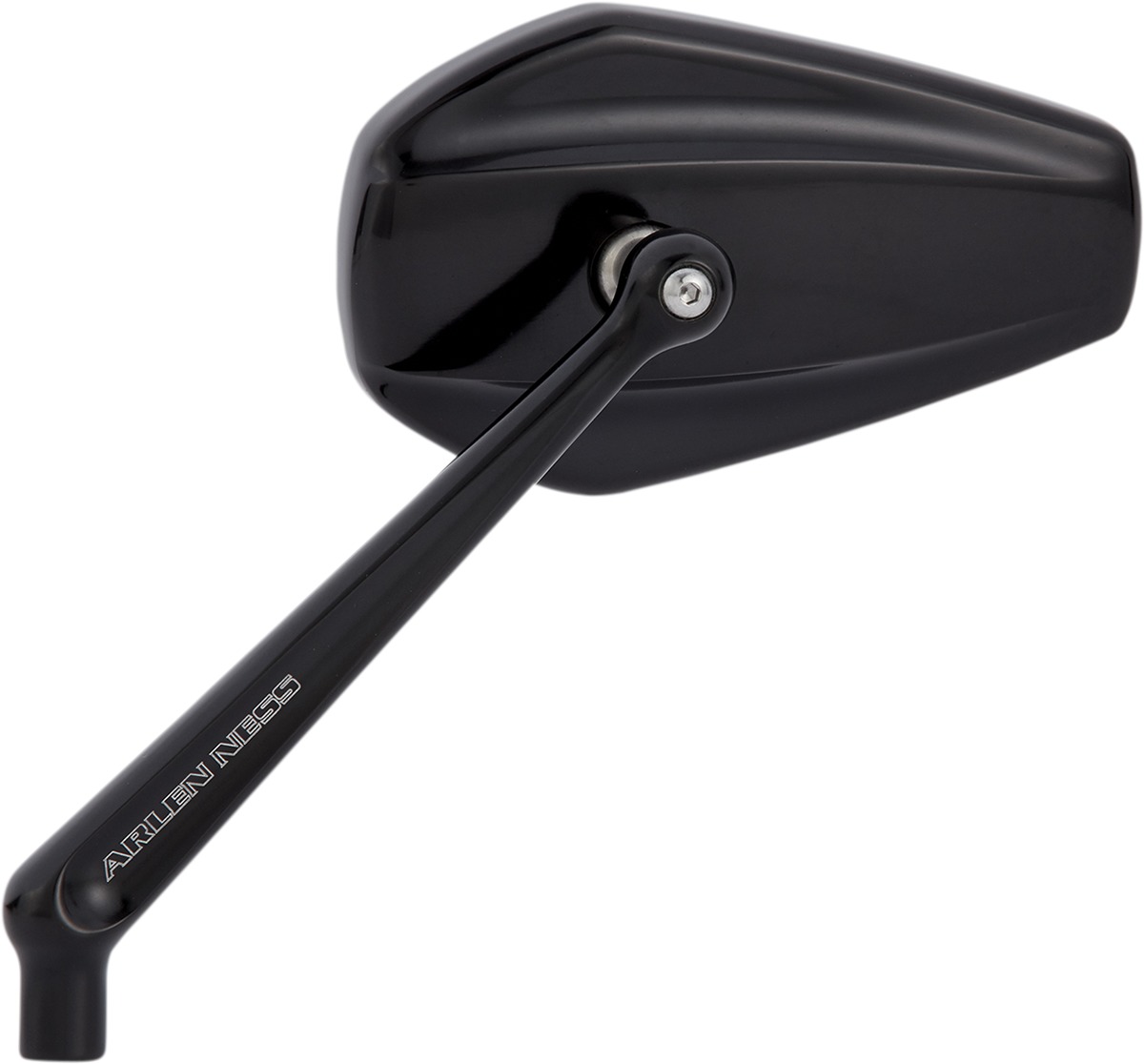 Arlen Ness Billet Mini Stocker Mirror Black Right Side - Click Image to Close