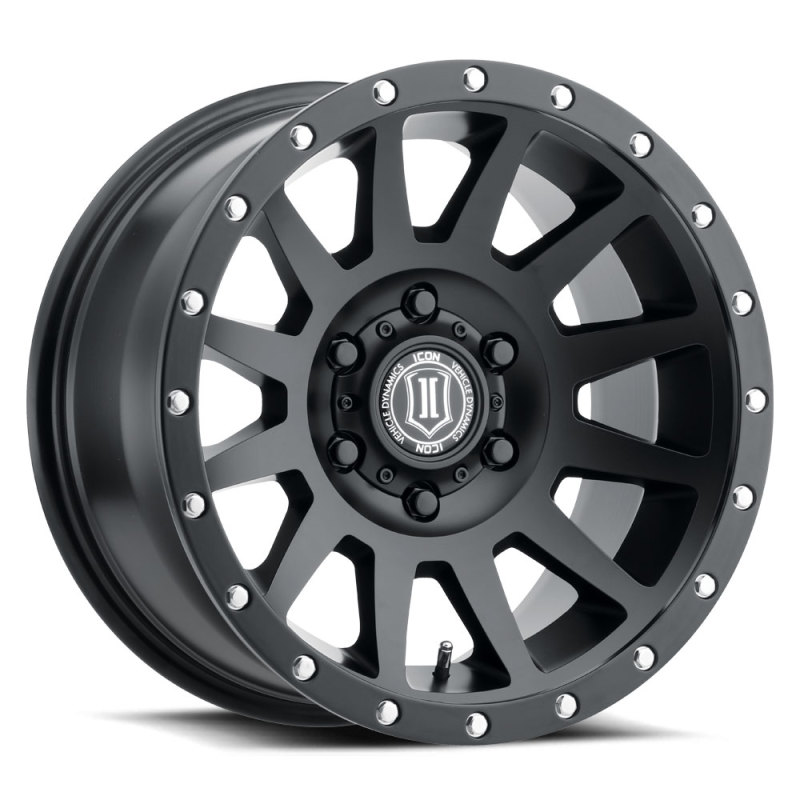 ICON Compression Wheel 17x8.5 6x135 6mm Offset Satin Black - For 6x135 bolt pattern vehicles - Click Image to Close