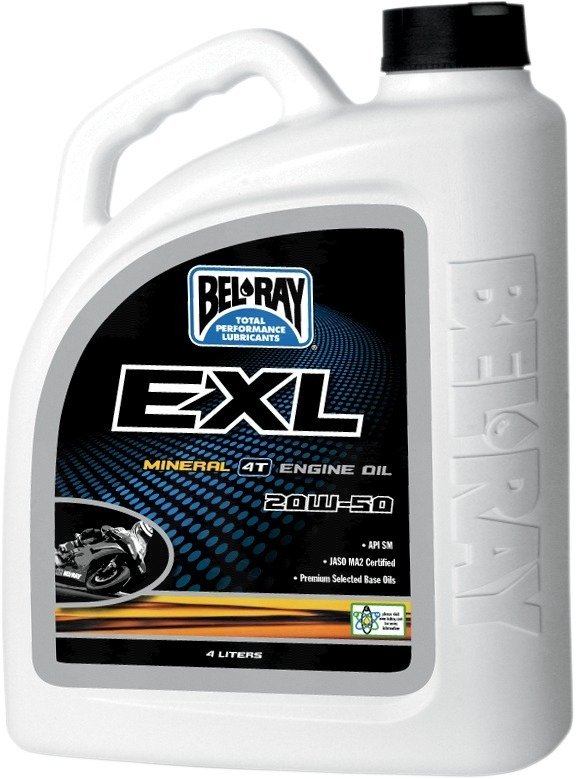 BEL-RAY EXL MINERAL 4T ENGINE OIL - OIL EXL MINERAL 4T 20W-50 - Click Image to Close