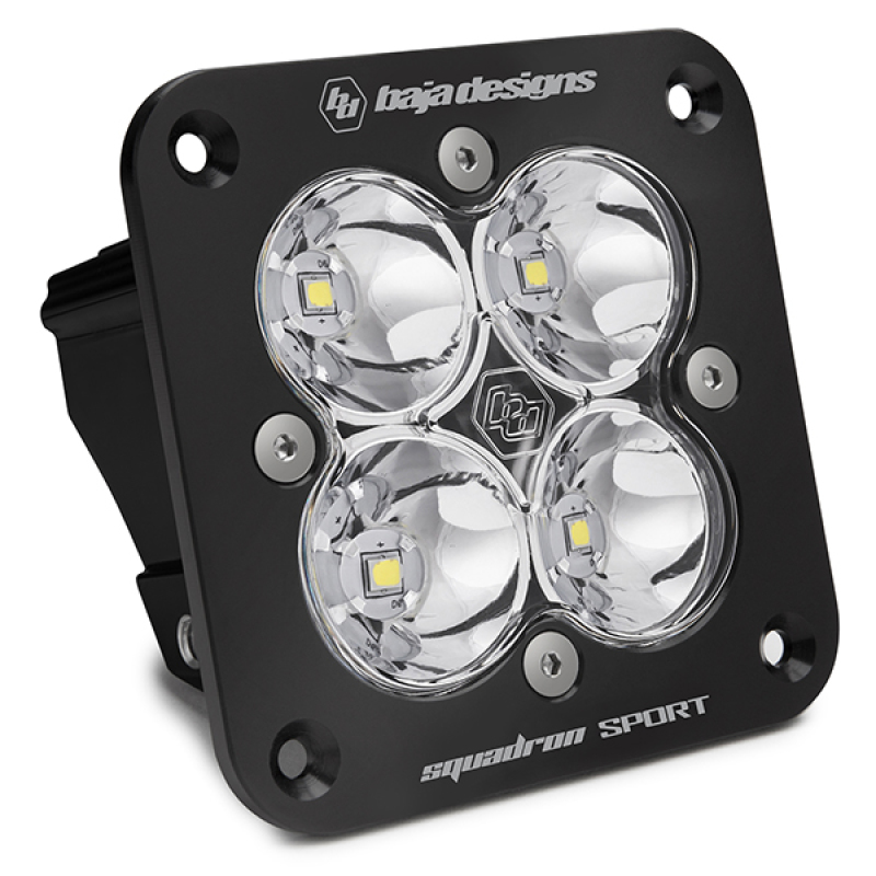Baja Designs Squadron Sport Black Flush Mount LED Light Pod - Clear - Click Image to Close