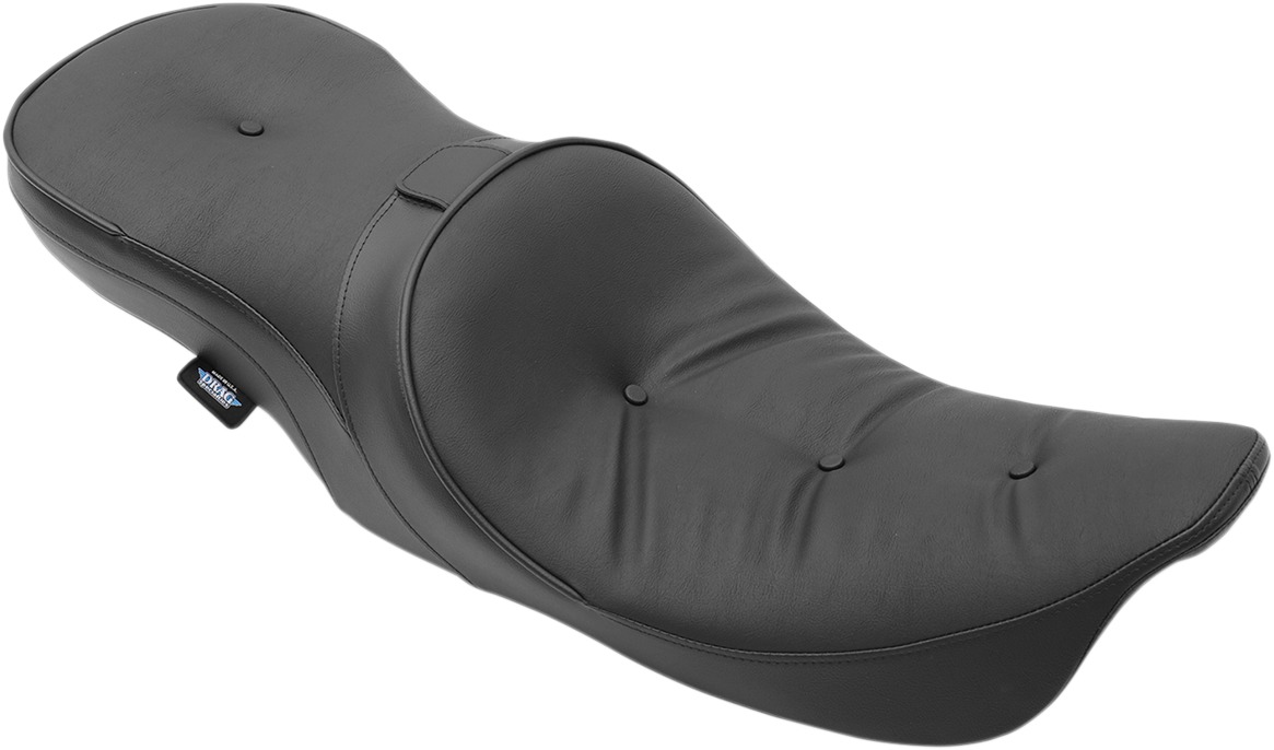 Low-Profile Pillow Leather 2-Up Seat - For 97-07 Harley FLHR FLHX - Click Image to Close