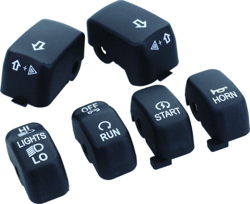 Bikers Choice Switch Cap Kit Black For 96-13 Big Twin and XL - Switch cap kit For 96-13 Big Twin & XL models - Click Image to Close