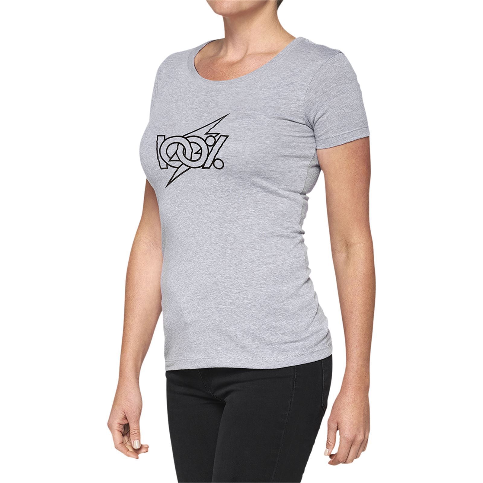 100% Women's Fioki Tee Heather Grey - Size Medium - Click Image to Close