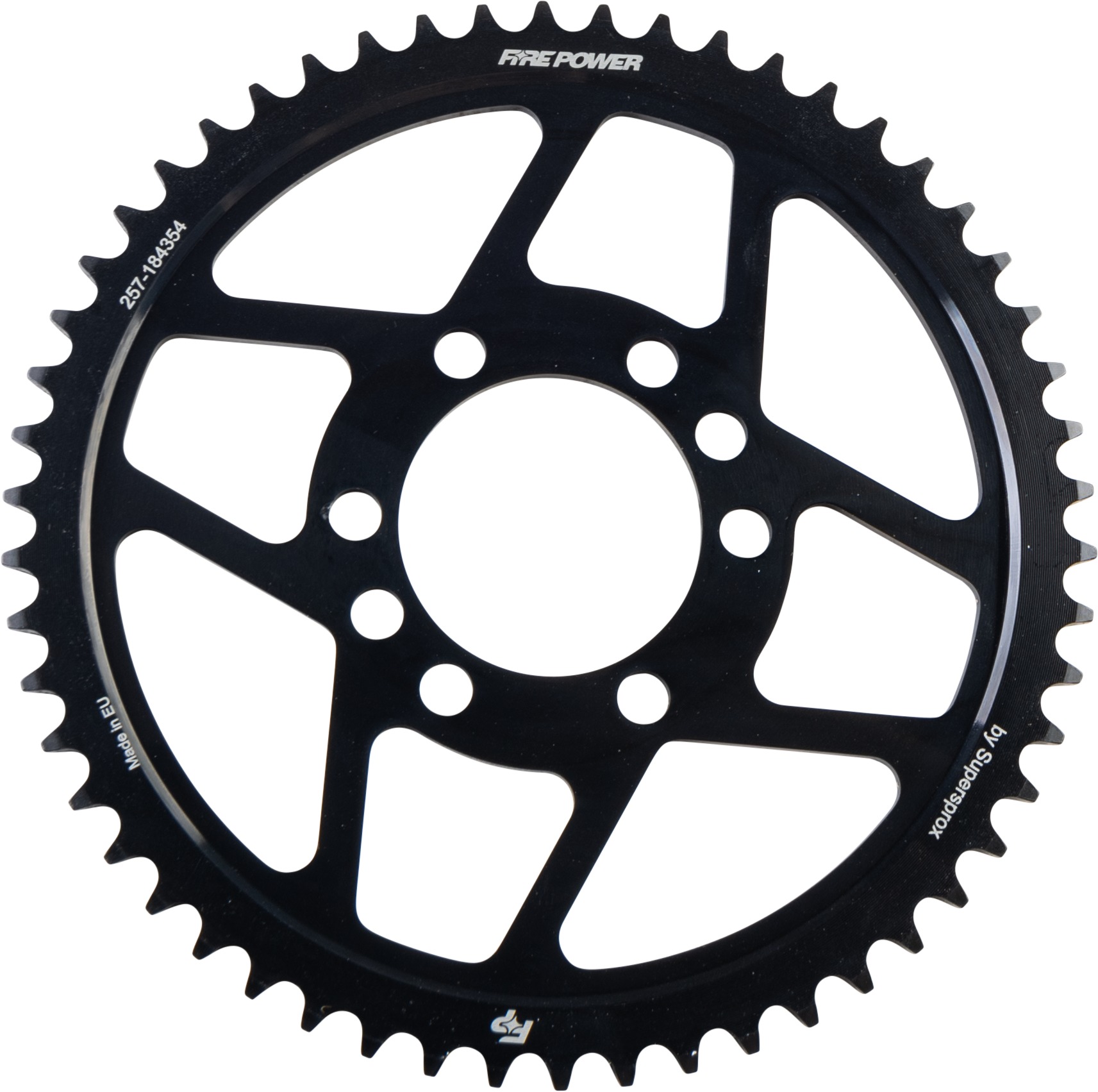 Fire Power Rear Steel Sprocket 54 Tooth Black - 54T rear steel sprocket, black finish - Click Image to Close