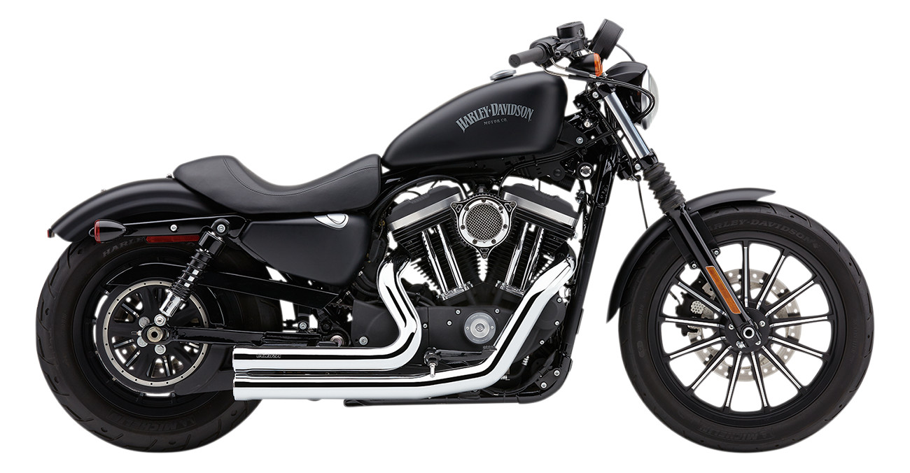 Speedster Short 909 Chrome Full Exhaust - For 14-20 Harley Sportster - Click Image to Close