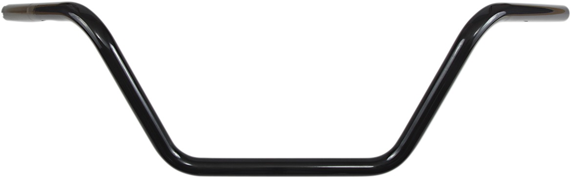 Drag Specialties 1in Handlebar Mid Buckhorn Black Gloss - 1in mid buckhorn handlebar, black gloss finish - Click Image to Close