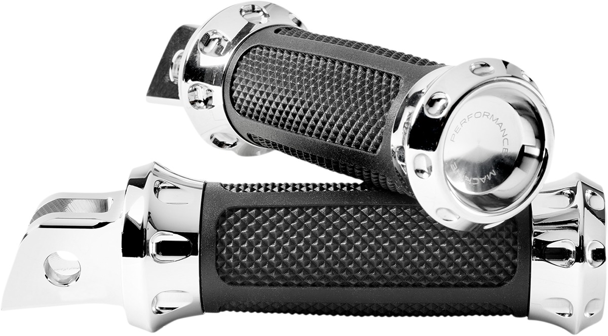 Performance Machine Overdrive Rider Footpegs Chrome - Click Image to Close