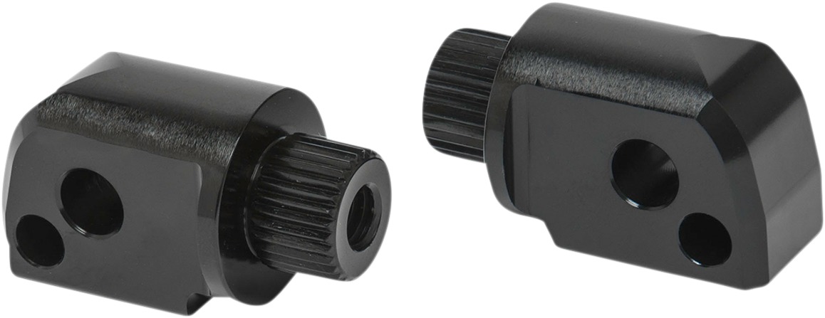 Arlen Ness Splined Footpeg Mounts Gray Fits M8 Softails - Click Image to Close