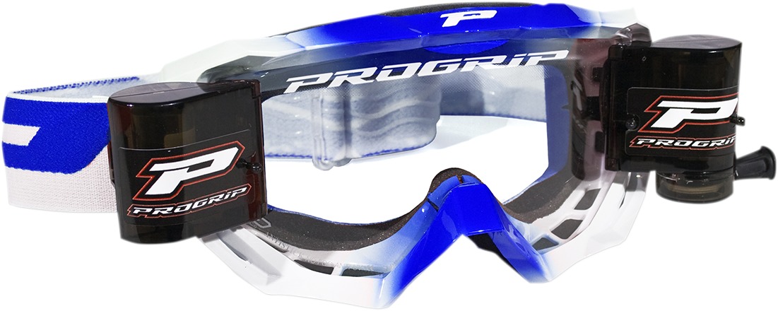 3200 Blue Venom OTG Goggles - Clear Lens w/ Roll-Off System - Click Image to Close