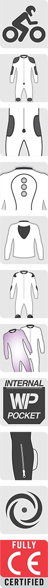 GP Plus One-Piece Suit Black/Gray/White US 44 - Click Image to Close